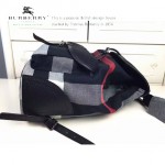 Burberry-0245-01 潮流時尚新款原版棉布搭配原版荔枝紋牛皮陳柏霖同款休閑書包