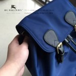 Burberry-0246-03 潮流時尚新款原單材質牛皮配防水紡布可以繡字大號雙肩包