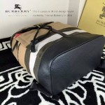 Burberry-0236 專櫃時尚新款Canvas系列原版格紋雙肩包