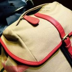 Burberry-0236-01 專櫃時尚新款Canvas系列原版格紋雙肩包