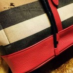 Burberry-0236-01 專櫃時尚新款Canvas系列原版格紋雙肩包