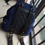 Burberry-0247-01 潮流時尚新款原單材質牛皮配防水紡布可以繡字中號雙肩包