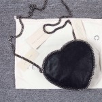 Stella McCartney-01-04 斯特拉經典的鏈條編織搭配心形高俊熙同款愛心鏈條斜挎包