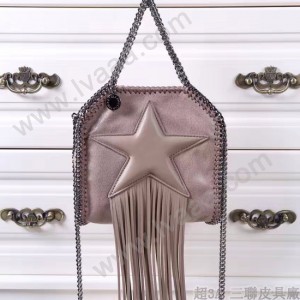 Stella McCartney-02-05 斯特拉超纖面料搭配超長流蘇五角星經典款小號流蘇包