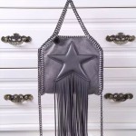 Stella McCartney-02-02 斯特拉超纖面料搭配超長流蘇五角星經典款小號流蘇包