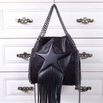 Stella McCartney-03-03 斯特拉超纖面料搭配超長流蘇五角星經典款大號流蘇包
