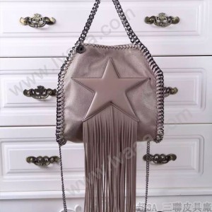 Stella McCartney-03-02 斯特拉超纖面料搭配超長流蘇五角星經典款大號流蘇包