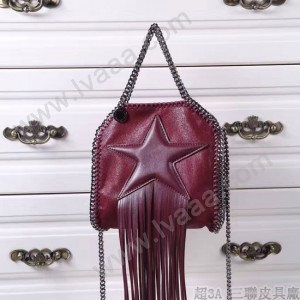 Stella McCartney-02-04 斯特拉超纖面料搭配超長流蘇五角星經典款小號流蘇包