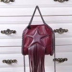 Stella McCartney-02-04 斯特拉超纖面料搭配超長流蘇五角星經典款小號流蘇包