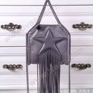 Stella McCartney-02-02 斯特拉超纖面料搭配超長流蘇五角星經典款小號流蘇包