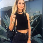 Chiara Ferragni-02 米蘭時尚博主眨眼睛設計黑色中號雙肩包書包