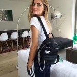 Chiara Ferragni-02 米蘭時尚博主眨眼睛設計黑色中號雙肩包書包