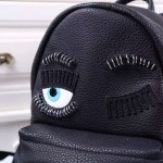 Chiara Ferragni-02 米蘭時尚博主眨眼睛設計黑色中號雙肩包書包