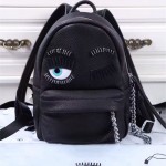 Chiara Ferragni-02 米蘭時尚博主眨眼睛設計黑色中號雙肩包書包