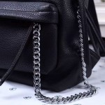 Chiara Ferragni-01 米蘭時尚博主眨眼睛設計黑色大號雙肩包書包
