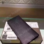 LV M60622 歐美時尚商務男士BRAZZA黑色水波紋長款西裝夾錢包