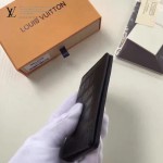 LV M91556 潮流時尚新款黑色鱷魚紋原版皮兩折卡片夾