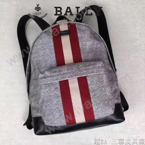 BALLY-005-3 正品防水尼龍配皮男士雙肩包