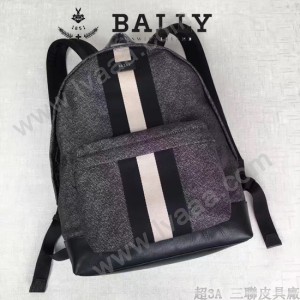 BALLY-005-2 正品防水尼龍配皮男士雙肩包