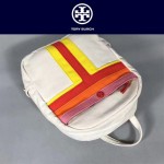Tory Burch-002-2 托里伯奇女士新款帆布拼色條雙肩包書包