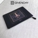 Givenchy-0013-2 潮流男士眼鏡蛇十字紋牛皮薄款手拿包
