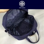 Tory Burch-002 托里伯奇女士新款帆布拼色條雙肩包書包
