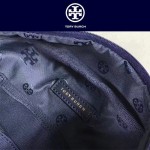 Tory Burch-002 托里伯奇女士新款帆布拼色條雙肩包書包