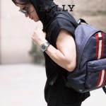 BALLY-005 正品防水尼龍配皮男士雙肩包