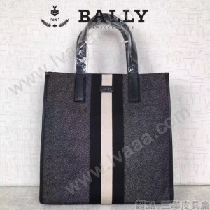 BALLY-006-2 正品防水尼龍配皮男士手提休閒袋