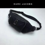 MARC JACOBS-035 正品最新款時尚三羊皮柔軟黑色腰包