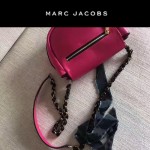 MARC JACOBS-032 新款潮流里外全皮女士單肩斜背包玫紅色