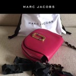MARC JACOBS-032 新款潮流里外全皮女士單肩斜背包玫紅色