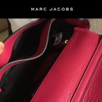 MARC JACOBS-032 新款潮流里外全皮女士單肩斜背包玫紅色