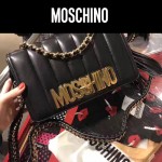 moschino-039 鬼爪鏈條流蘇包意大利進口山羊皮金屬混合編織單肩斜挎包