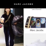 Marc Jacobs-010 春夏系列宋茜同款牛仔布拼接徽章單肩斜挎包相機包