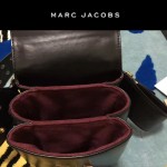Marc Jacobs-011 宋佳同款蛇形金屬扣黑色牛皮小號單肩斜挎包