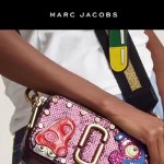 Marc Jacobs-05 個性百搭新款紫色蛇紋配蘑菇亮片單肩斜挎包相機包