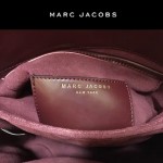 Marc Jacobs-06-2 范瑋琪同款蛇形金屬扣棗紅色牛皮大號單肩斜挎包