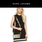 Marc Jacobs-03-4 劉詩詩同款snapshot黃白輻射亮片原版爆裂紋牛皮相機包