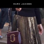 Marc Jacobs-011-2 宋佳同款蛇形金屬扣棗紅色牛皮小號單肩斜挎包
