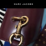 Marc Jacobs-06-2 范瑋琪同款蛇形金屬扣棗紅色牛皮大號單肩斜挎包