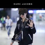 Marc Jacobs-06 宋佳同款蛇形金屬扣黑色牛皮大號單肩斜挎包