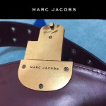 Marc Jacobs-011-2 宋佳同款蛇形金屬扣棗紅色牛皮小號單肩斜挎包