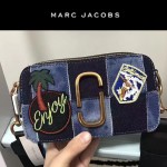 Marc Jacobs-010 春夏系列宋茜同款牛仔布拼接徽章單肩斜挎包相機包