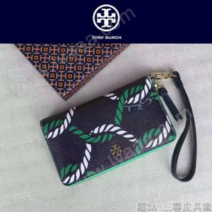 Tory Burch-050 PVC印花款女士單拉鏈手腕包配有包裝盒手腕包