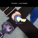 Marc Jacobs-09 專櫃新款女士藍色蛇紋配青蛙亮片單肩斜挎包相機包