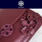 Tory Burch-053 牛皮花朵女士鏈條單肩斜挎包
