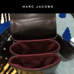 Marc Jacobs-06 宋佳同款蛇形金屬扣黑色牛皮大號單肩斜挎包