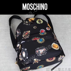 Moschino-041 莫斯奇諾客供尼龍印花款女士休閒雙肩包