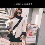 Marc Jacobs-06 宋佳同款蛇形金屬扣黑色牛皮大號單肩斜挎包